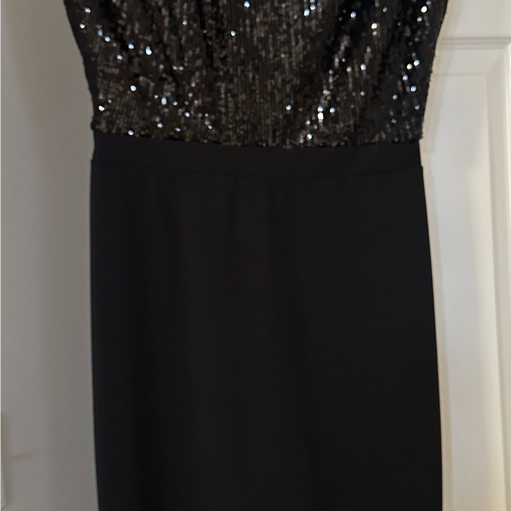 Express Black Sequin Midi Dress